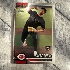 2026 Topps Chrome Chase Burns RC #134 Base Cincinnati Reds Baseball Card
